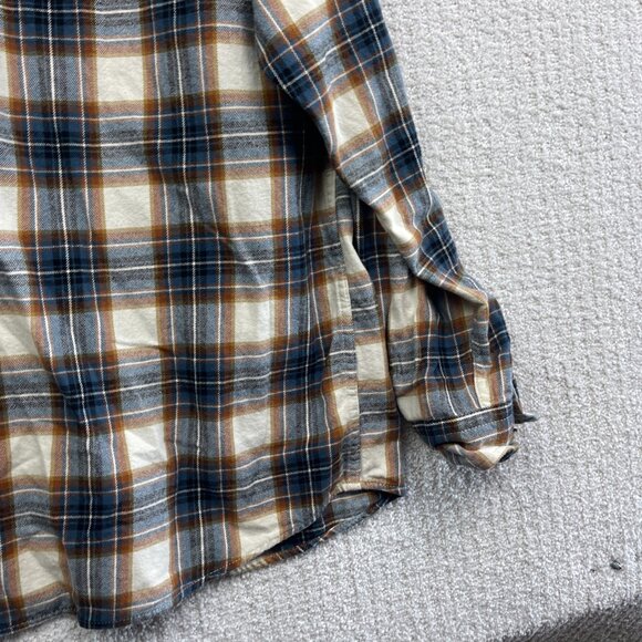 Red Head Brand Co Flannel Shirt Mens XL Plaid Blue / White Long Sleeve Button - Picture 13 of 14